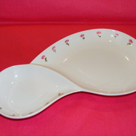 Plat porcelaine collection "Roses roses"
